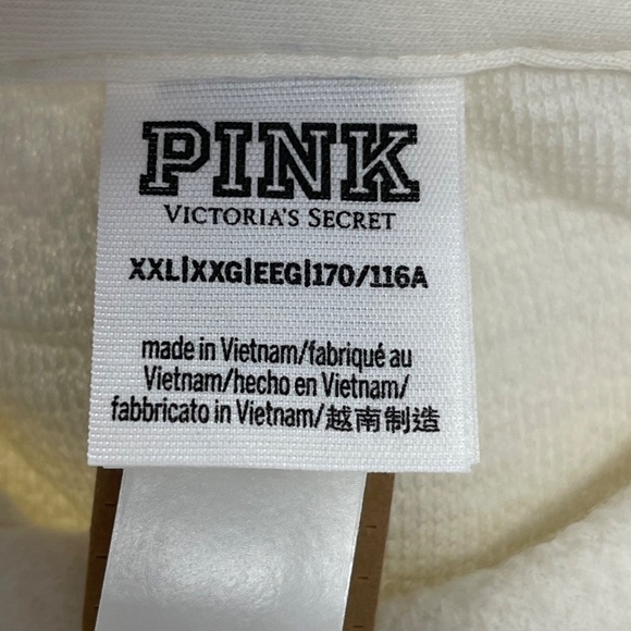 PINK Victoria's Secret REVERSE FLEECE SHACKET - Off-white - XXL - NWT - Picture 4 of 6